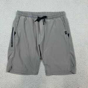 UNRL Stride Shorts Men's L Gray Performance Athletic Drawstring Stretch 10 In